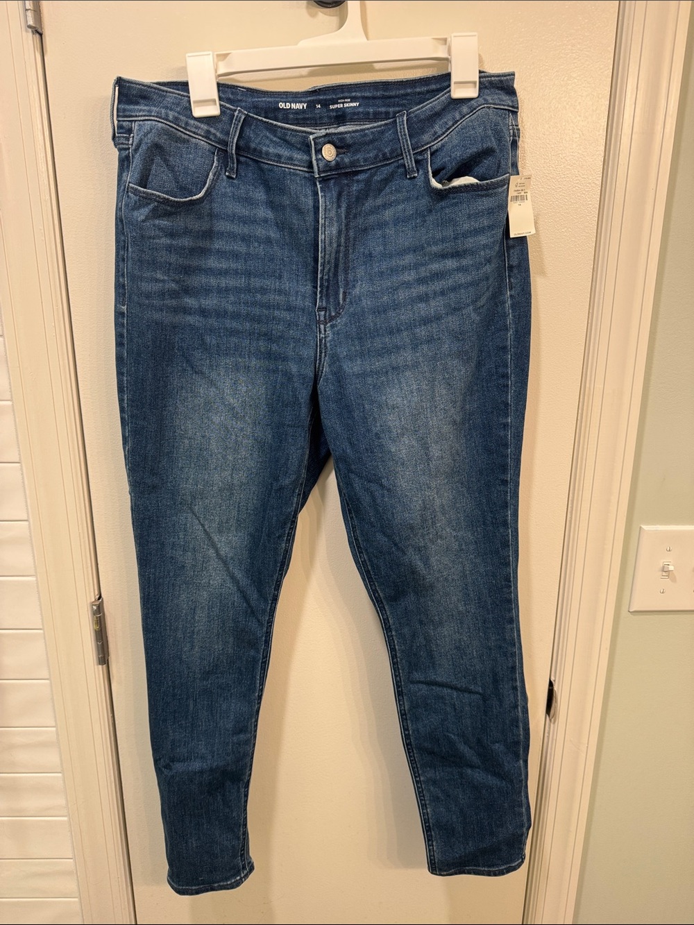 Old Navy Women's Medium Blue Super Skinny Jeans - High Rise